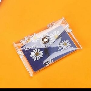 Clear Daisy Print Mini Wallet